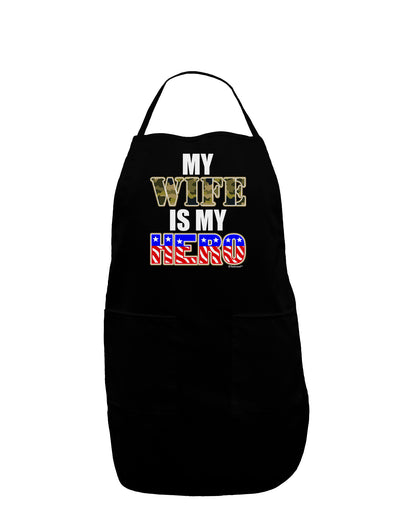 My Wife is My Hero - Armed Forces Dark Adult Apron by TooLoud-Bib Apron-TooLoud-Black-One-Size-Davson Sales