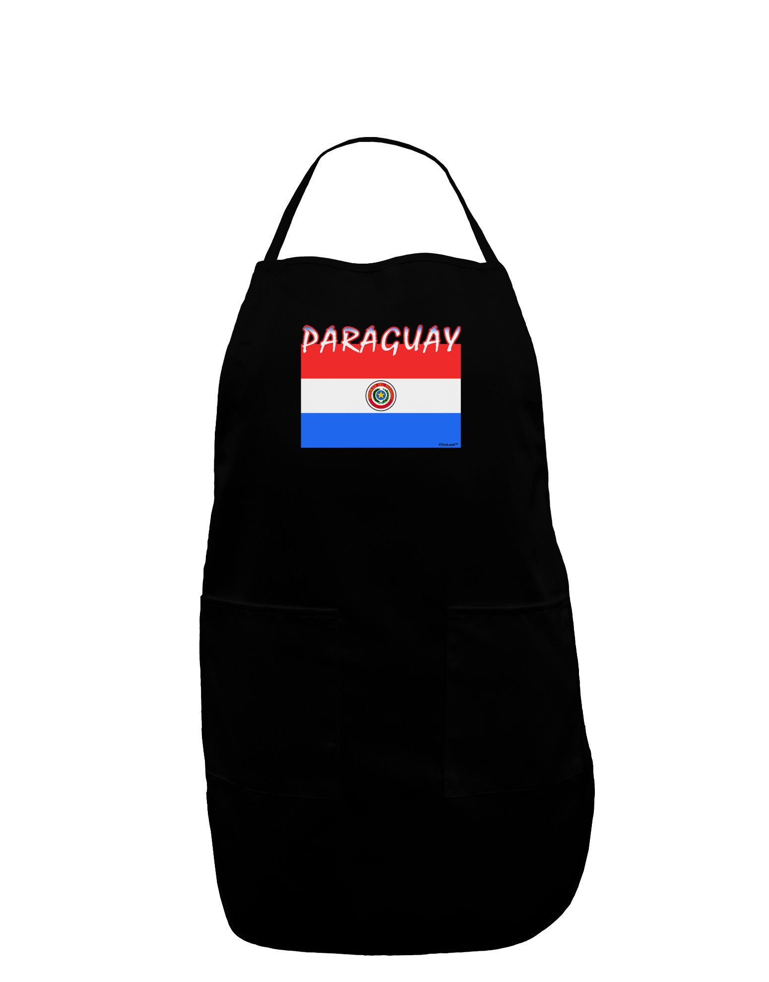 Paraguay Flag Dark Plus Size Apron-Bib Apron-TooLoud-Black-Plus-Size-Davson Sales