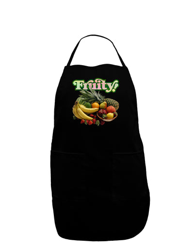 Fruity Fruit Basket Dark Adult Apron-Bib Apron-TooLoud-Black-One-Size-Davson Sales