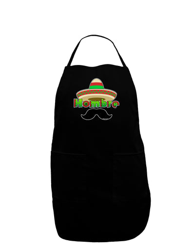 Hombre Sombrero Dark Adult Apron-Bib Apron-TooLoud-Black-One-Size-Davson Sales