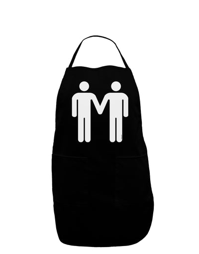 Gay Men Holding Hands Symbol Dark Adult Apron-Bib Apron-TooLoud-Black-One-Size-Davson Sales