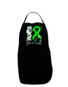 Hope for a Cure - Lime Green Ribbon Lyme Disease - Flowers Dark Adult Apron-Bib Apron-TooLoud-Black-One-Size-Davson Sales