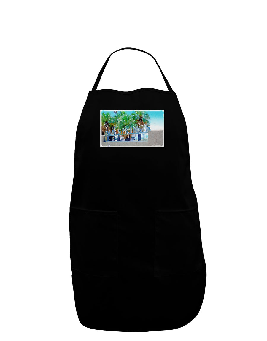 Palm Springs Watercolor Plus Size Apron-Bib Apron-TooLoud-Black-Plus-Size-Davson Sales