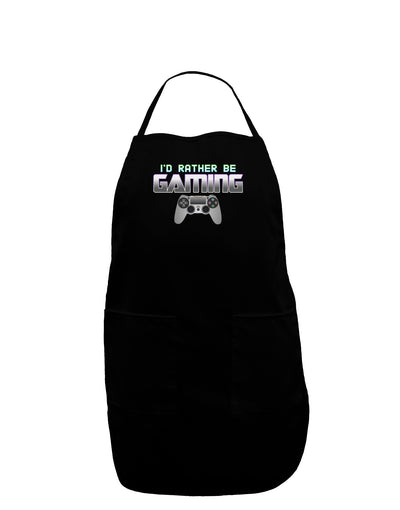 I'd Rather Be Gaming Dark Adult Apron-Bib Apron-TooLoud-Black-One-Size-Davson Sales