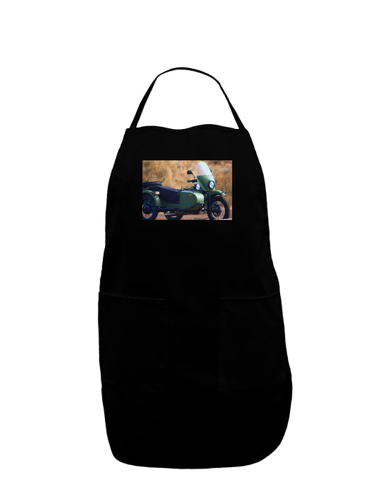Sidecar Motorcycle Photo Dark Adult Apron-Bib Apron-TooLoud-Black-One-Size-Davson Sales