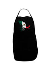 Mexican Roots - Mexico Outline Mexican Flag Dark Adult Apron by TooLoud-Bib Apron-TooLoud-Black-One-Size-Davson Sales