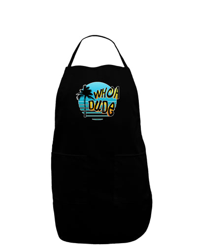 Whoa Dude Plus Size Dark Apron by TooLoud-Bib Apron-TooLoud-Black-Plus-Size-Davson Sales