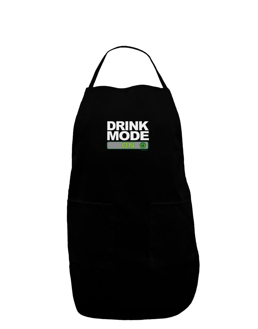 Drink Mode On Plus Size Dark Apron by TooLoud-Bib Apron-TooLoud-Black-Plus-Size-Davson Sales