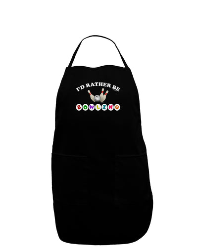 I'd Rather Be Bowling Dark Adult Apron-Bib Apron-TooLoud-Black-One-Size-Davson Sales