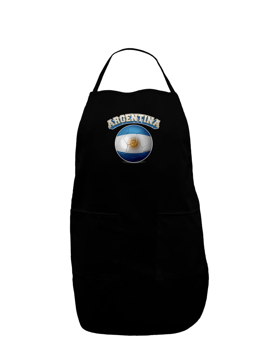 Soccer Ball Flag - Argentina Plus Size Apron-Bib Apron-TooLoud-Black-Plus-Size-Davson Sales