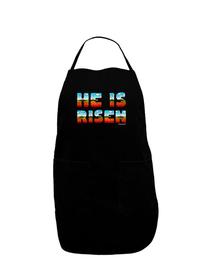 He Is Risen - Easter - Sunrise Letters Dark Adult Apron-Bib Apron-TooLoud-Black-One-Size-Davson Sales