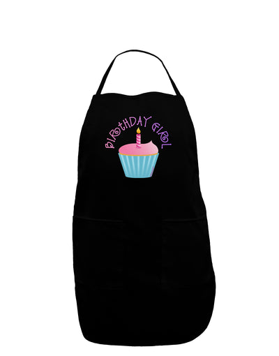 Birthday Girl - Candle Cupcake Dark Adult Apron by TooLoud-Bib Apron-TooLoud-Black-One-Size-Davson Sales