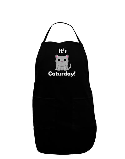 It's Caturday Cute Cat Design Dark Adult Apron by TooLoud-Bib Apron-TooLoud-Black-One-Size-Davson Sales