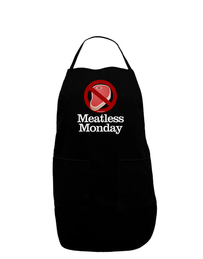 Meatless Monday Dark Adult Apron by TooLoud-Bib Apron-TooLoud-Black-One-Size-Davson Sales