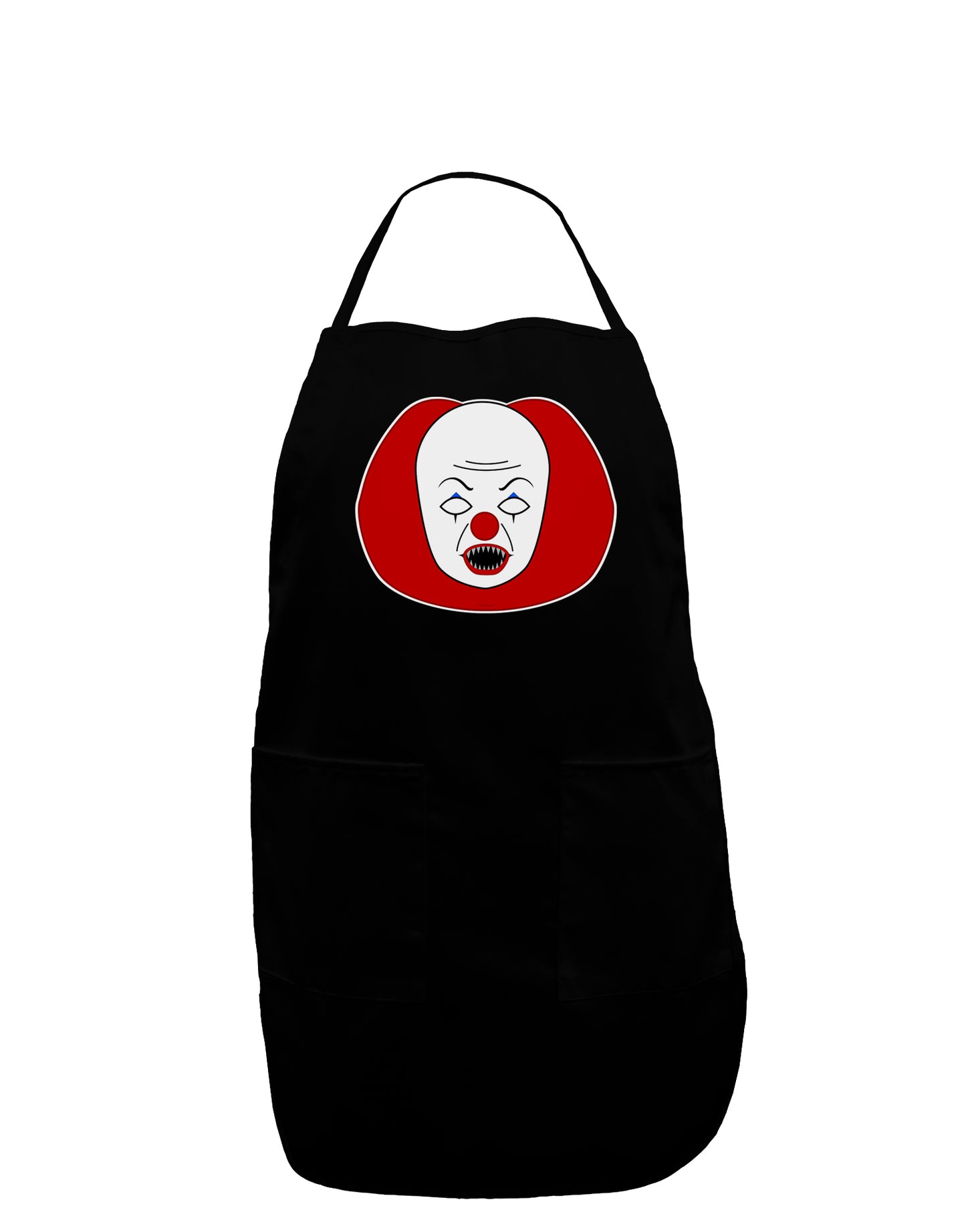 Scary Face Clown - Halloween Dark Adult Apron-Bib Apron-TooLoud-Black-One-Size-Davson Sales