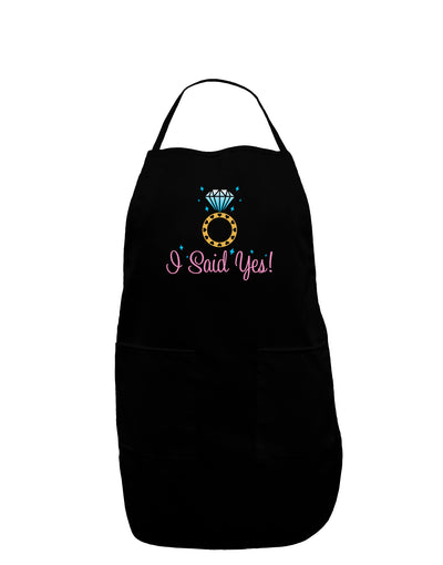 I Said Yes - Diamond Ring - Color Dark Adult Apron-Bib Apron-TooLoud-Black-One-Size-Davson Sales