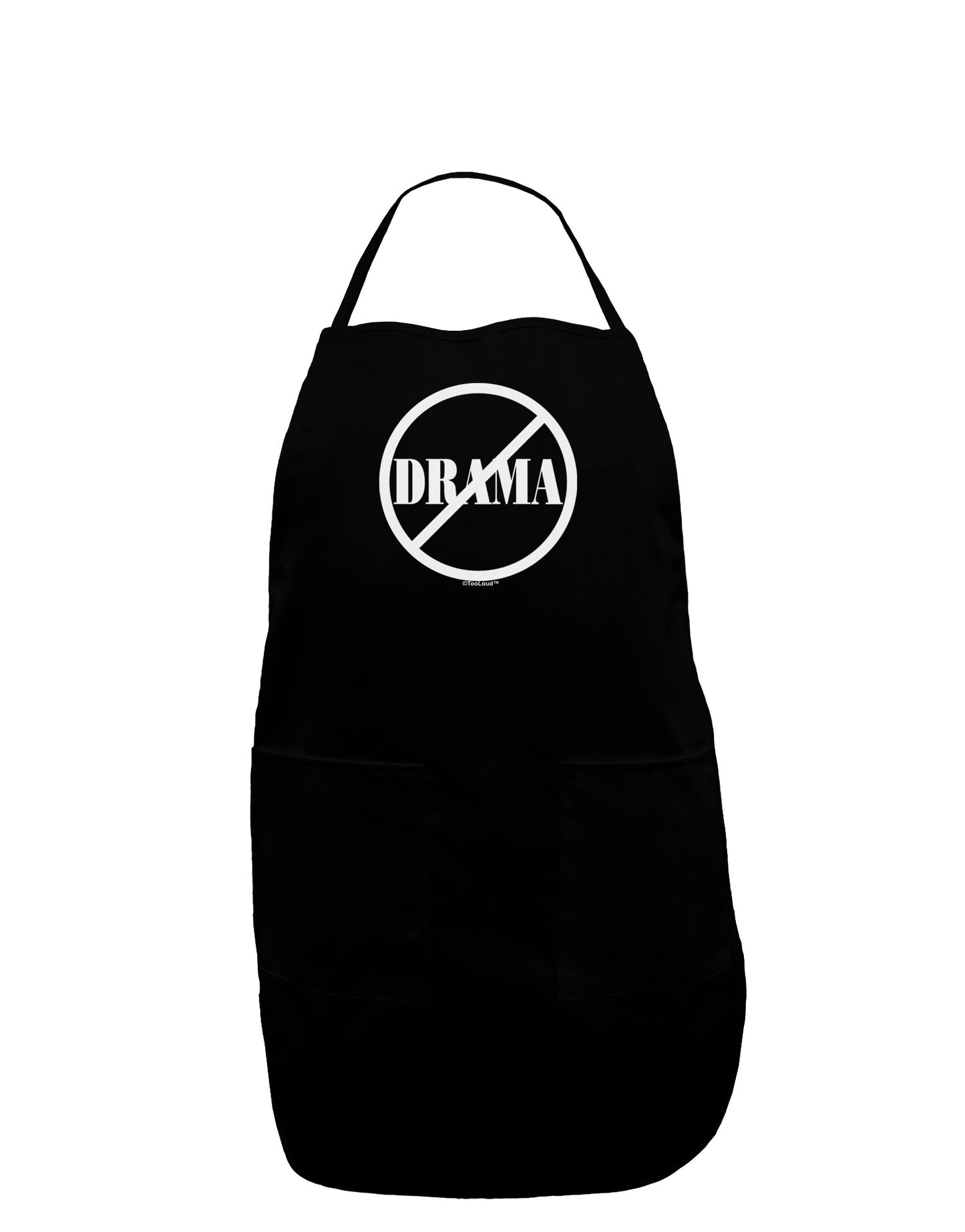 No Drama Allowed Dark Adult Apron-Bib Apron-TooLoud-Black-One-Size-Davson Sales