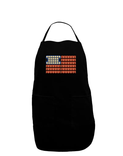 American Breakfast Flag - Bacon and Eggs Dark Adult Apron-Bib Apron-TooLoud-Black-One-Size-Davson Sales
