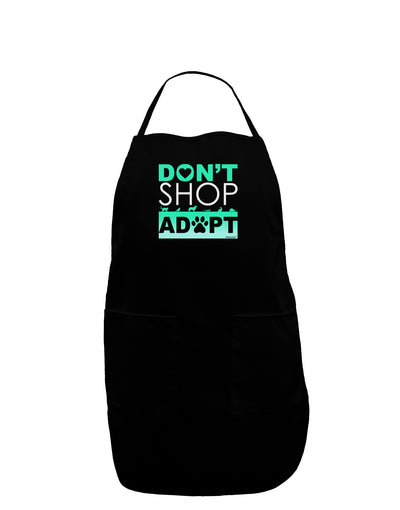 Don't Shop Adopt Dark Adult Apron-Bib Apron-TooLoud-Black-One-Size-Davson Sales