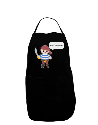 What's Kraken - Petey the Pirate Dark Adult Apron-Bib Apron-TooLoud-Black-One-Size-Davson Sales