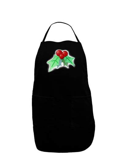 Holly Watercolor Dark Adult Apron-Bib Apron-TooLoud-Black-One-Size-Davson Sales