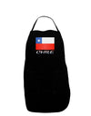 Chile Flag Dark Adult Apron-Bib Apron-TooLoud-Black-One-Size-Davson Sales