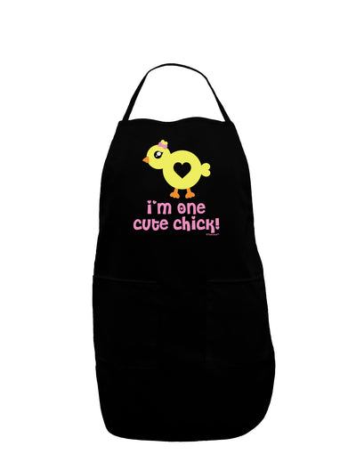 I'm One Cute Chick Dark Adult Apron by TooLoud-Bib Apron-TooLoud-Black-One-Size-Davson Sales