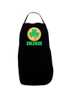 Shamrock Button - Irish Dark Adult Apron by TooLoud-Bib Apron-TooLoud-Black-One-Size-Davson Sales