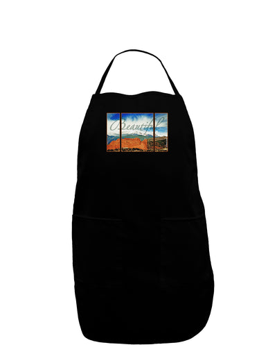 CO Beautiful View Text Dark Adult Apron-Bib Apron-TooLoud-Black-One-Size-Davson Sales