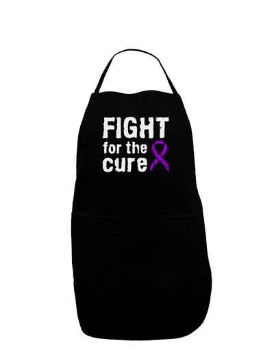 Fight for the Cure - Purple Ribbon Epilepsy Dark Adult Apron-Bib Apron-TooLoud-Black-One-Size-Davson Sales