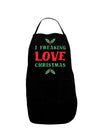 I F-ing Love Christmas Funny Dark Adult Apron-Bib Apron-TooLoud-Black-One-Size-Davson Sales