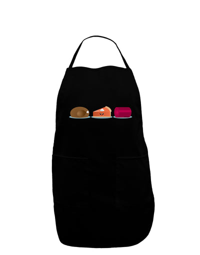 Cute Thanksgiving Food Dark Adult Apron-Bib Apron-TooLoud-Black-One-Size-Davson Sales