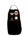 Cute Pilgrim Couple Happy Thanksgiving Dark Adult Apron-Bib Apron-TooLoud-Black-One-Size-Davson Sales