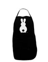 Cute Bunny Silhouette with Tail Dark Adult Apron by TooLoud-Bib Apron-TooLoud-Black-One-Size-Davson Sales