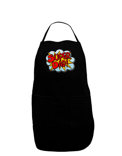 Super Dad - Superhero Comic Style Dark Adult Apron-Bib Apron-TooLoud-Black-One-Size-Davson Sales