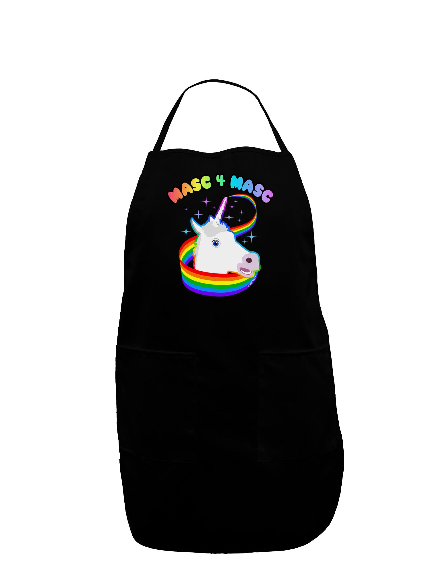Masc 4 Masc Pranciful Unicorn Dark Adult Apron-Bib Apron-TooLoud-Black-One-Size-Davson Sales