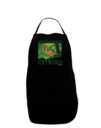 Parasaurolophus Walkeri - With Name Dark Adult Apron-Bib Apron-TooLoud-Black-One-Size-Davson Sales