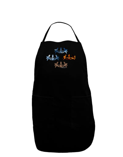 Four Elemental Masquerade Masks Dark Adult Apron by TooLoud-Bib Apron-TooLoud-Black-One-Size-Davson Sales