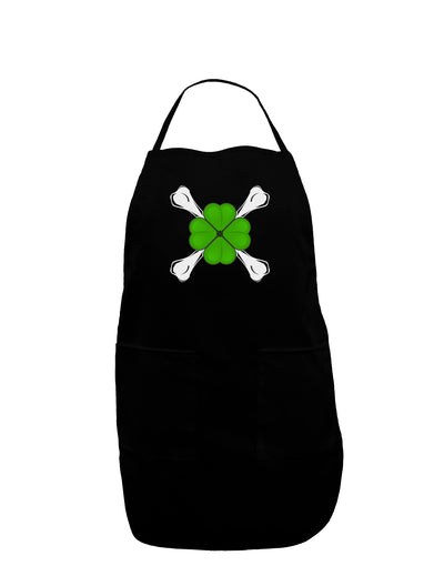 Clover and Crossbones Dark Adult Apron by TooLoud-Bib Apron-TooLoud-Black-One-Size-Davson Sales