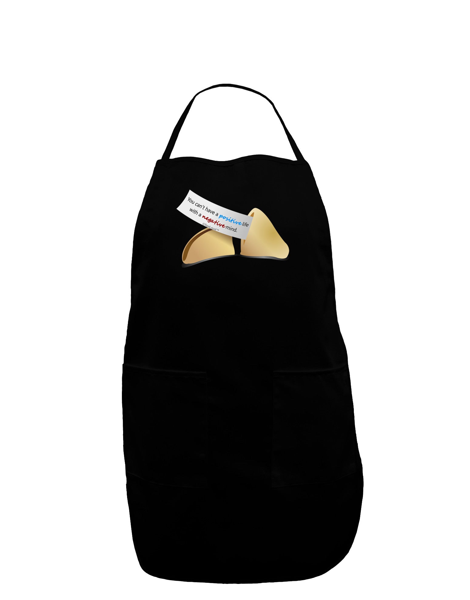 Positive Life - Fortune Cookie Dark Adult Apron-Bib Apron-TooLoud-Black-One-Size-Davson Sales