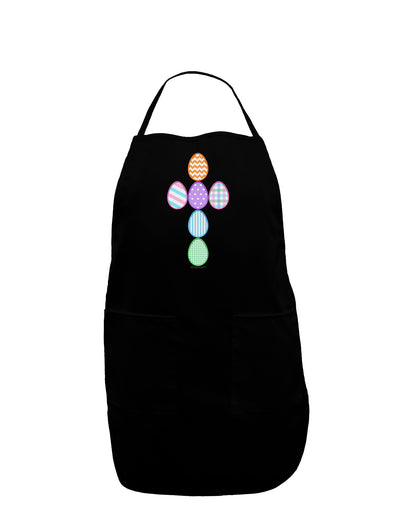 Easter Egg Cross Faux Applique Dark Adult Apron-Bib Apron-TooLoud-Black-One-Size-Davson Sales