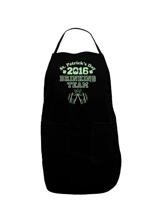 St Patricks Day Drinking Team Dark Adult Apron-Bib Apron-TooLoud-Black-One-Size-Davson Sales