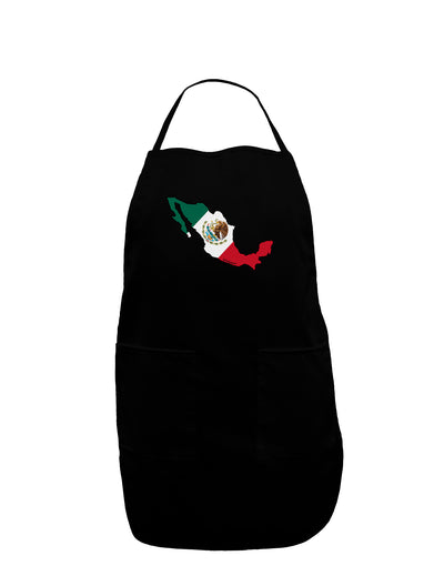 Mexico Outline - Mexican Flag Dark Adult Apron by TooLoud-Bib Apron-TooLoud-Black-One-Size-Davson Sales