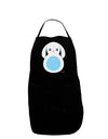 Cute Bunny with Floppy Ears - Blue Dark Adult Apron by TooLoud-Bib Apron-TooLoud-Black-One-Size-Davson Sales