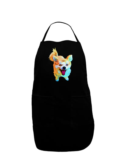 Cartoon Pomeranian Dark Adult Apron-Bib Apron-TooLoud-Black-One-Size-Davson Sales