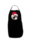 Santa Hat Disgruntled Siamese Cat Dark Adult Apron by-Bib Apron-TooLoud-Black-One-Size-Davson Sales