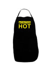 Caution Hot Warning Sign Dark Adult Apron-Bib Apron-TooLoud-Black-One-Size-Davson Sales