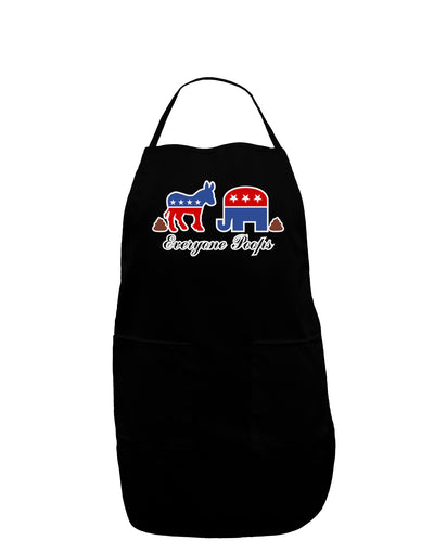 Everyone Poops Donkey Elephant Dark Adult Apron-Bib Apron-TooLoud-Black-One-Size-Davson Sales