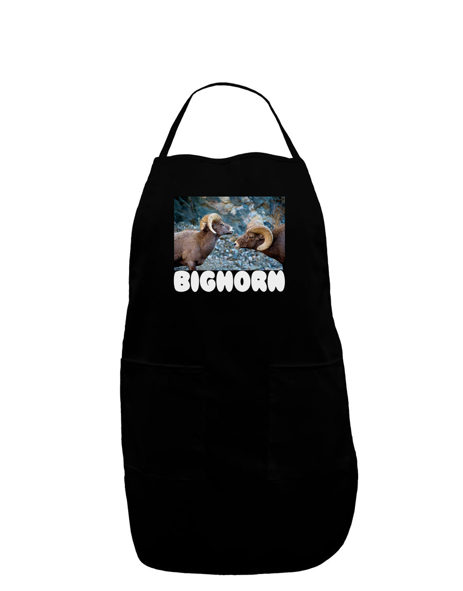 Two Bighorn Rams Text Plus Size Apron-Bib Apron-TooLoud-Black-Plus-Size-Davson Sales