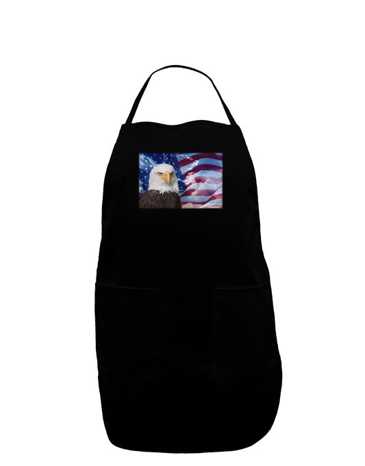 All American Eagle Dark Adult Apron-Bib Apron-TooLoud-Black-One-Size-Davson Sales